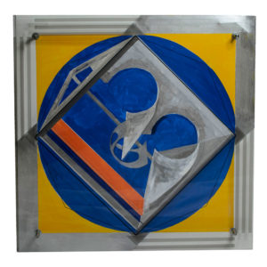 Nave Espacial con Fondo Amarillo